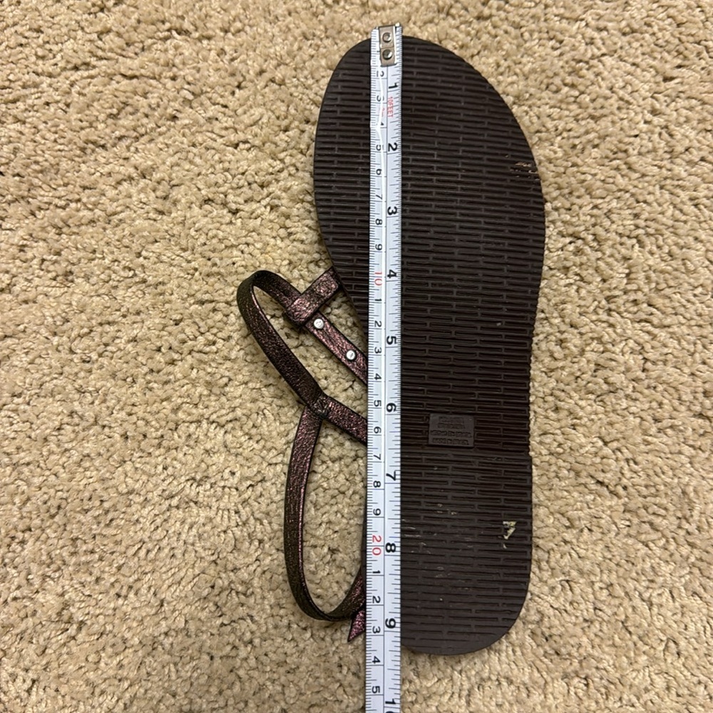 EUC Havaianas Womens metallic leather ankle strap sandals Sz 6 or EU 37/38 - Picture 10 of 10